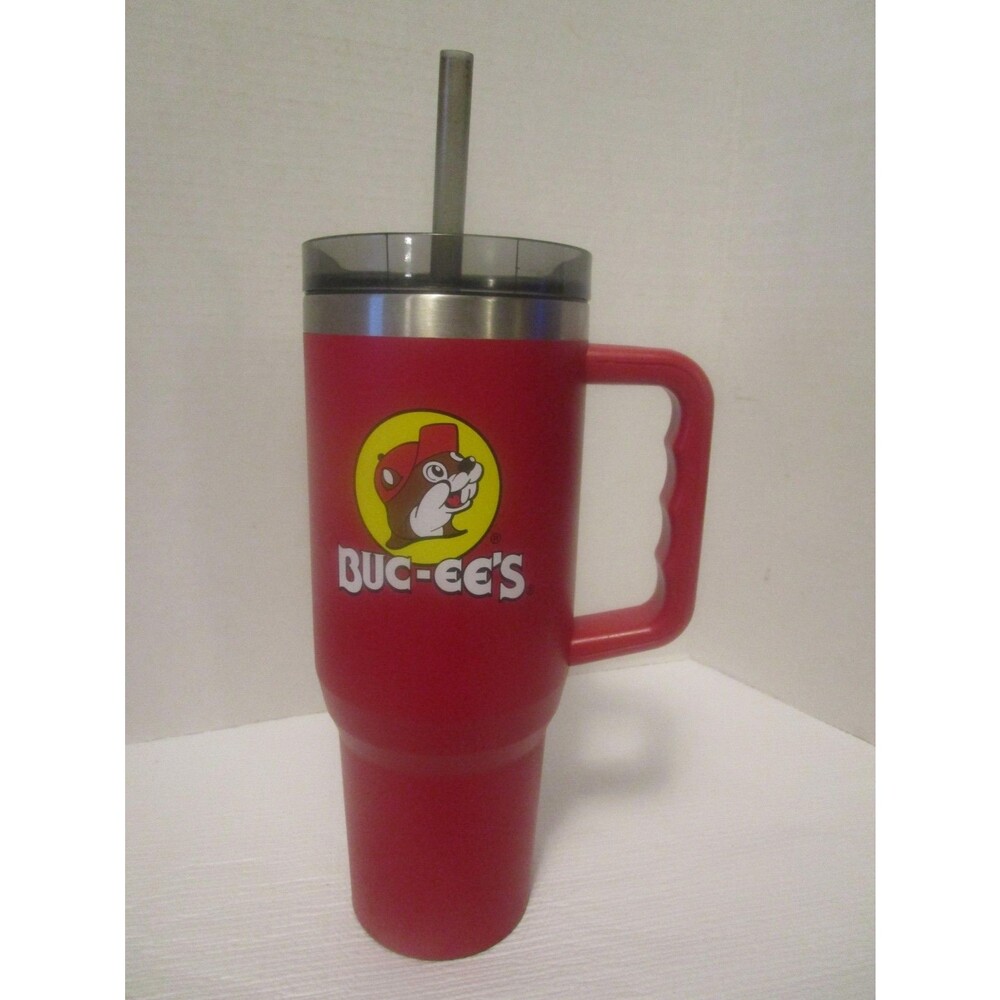 Bucee's 40oz Red Yukon Outfitters Tumbler with Handle, Lid & Straw Buc-ee's Logo